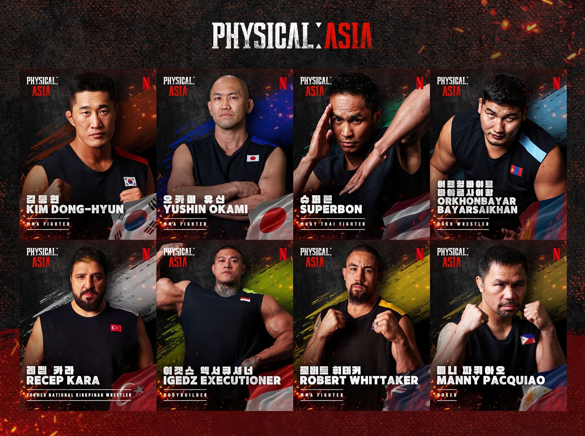 Physical: Asia contestants